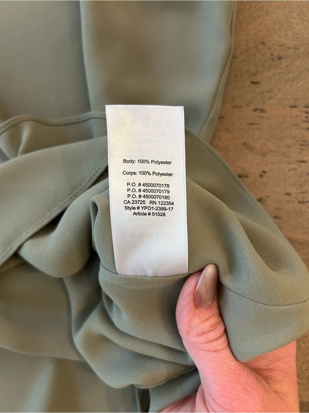 Babaton Sage Green Silk-Feel V-Neck Tank - Picture 4 of 6